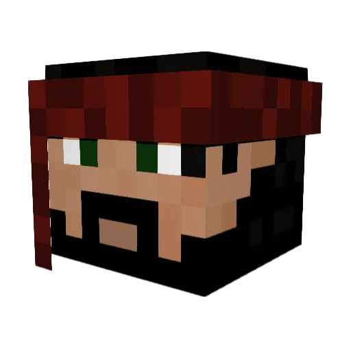 Fruitsugar Minecraft avatar head, 3D render