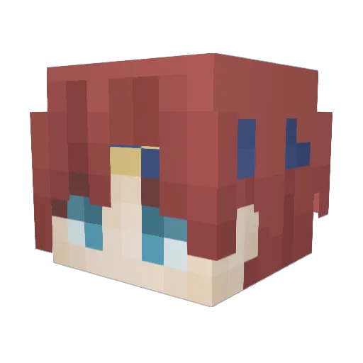 Fruity58 Minecraft avatar head, 3D render