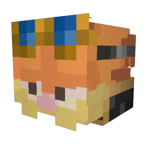 FruityToo Minecraft avatar head, 3D render