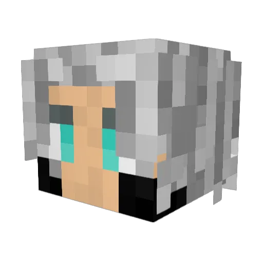 Fruitylilsubaru Minecraft avatar head, 3D render
