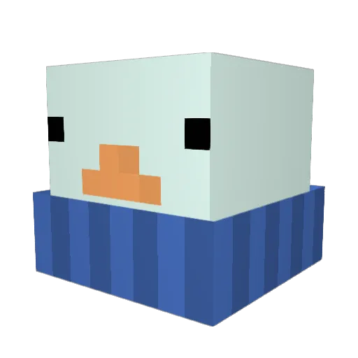 Frukush Minecraft avatar head, 3D render