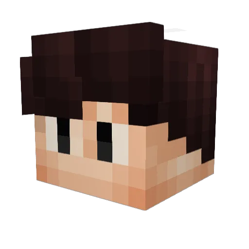 Frulge Minecraft avatar head, 3D render