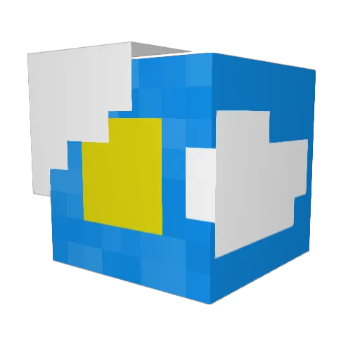 Frumpf Minecraft avatar head, 3D render