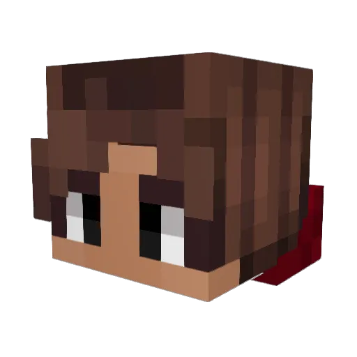 Frus_ Minecraft avatar head, 3D render