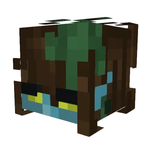Fruseaux Minecraft avatar head, 3D render