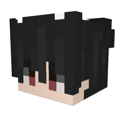 Frussty Minecraft avatar head, 3D render