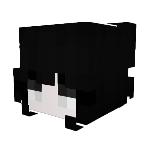Frustrada Minecraft avatar head, 3D render