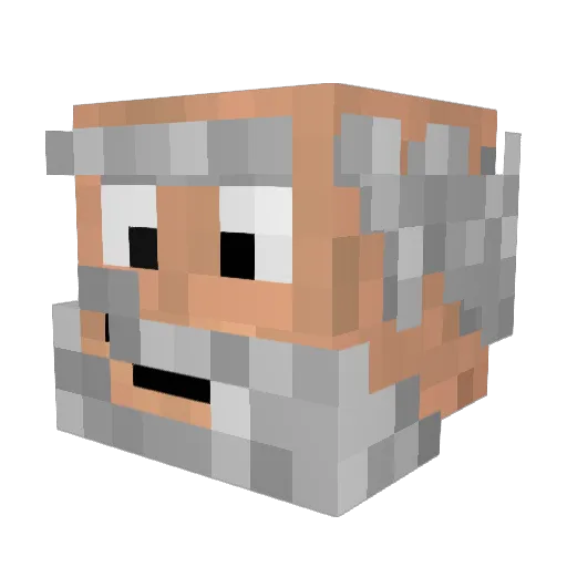 Fruti24 Minecraft avatar head, 3D render