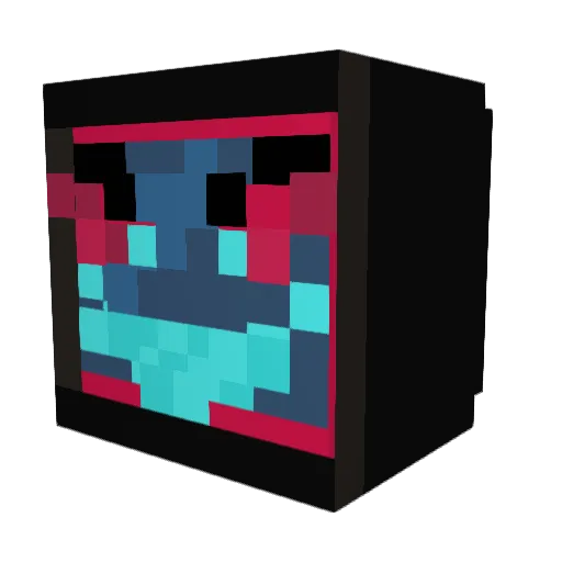 Frutok Minecraft avatar head, 3D render