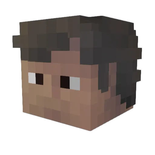 FruvulusJulus Minecraft avatar head, 3D render