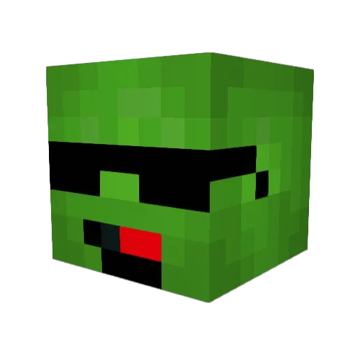 FruzeG Minecraft avatar head, 3D render