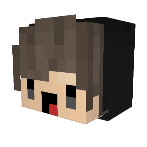 Fruziik_ Minecraft avatar head, 3D render