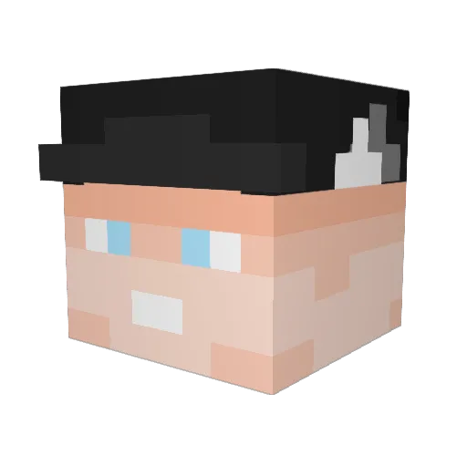 Frvncisk Minecraft avatar head, 3D render