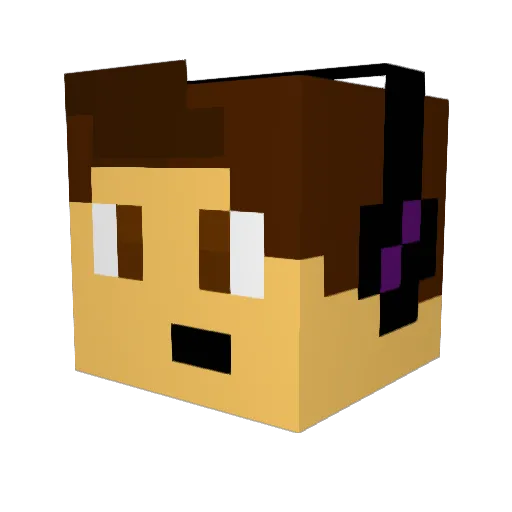 Frvrben Minecraft avatar head, 3D render