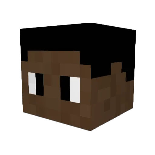Frwz Minecraft avatar head, 3D render