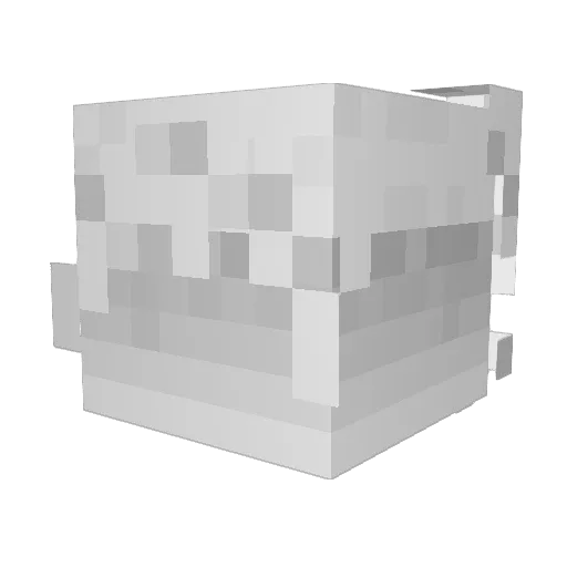 Frwzy Minecraft avatar head, 3D render
