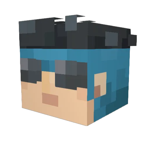 FrxtMc Minecraft avatar head, 3D render