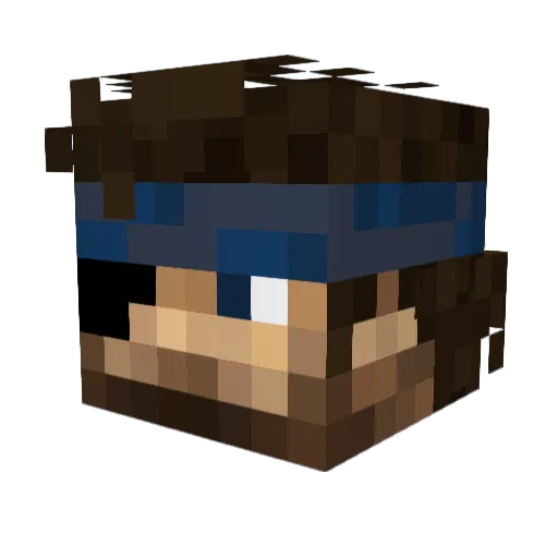 Frxzen Minecraft avatar head, 3D render