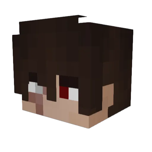 FryInk Minecraft avatar head, 3D render