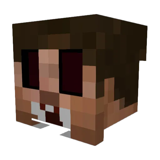 Fryerz Minecraft avatar head, 3D render