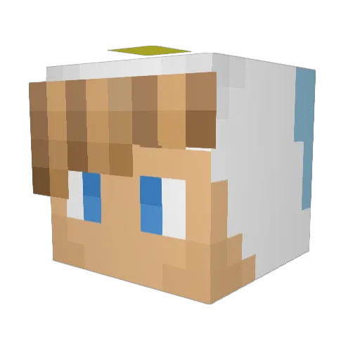 FrymeaX Minecraft avatar head, 3D render