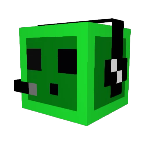 Fryro Minecraft avatar head, 3D render