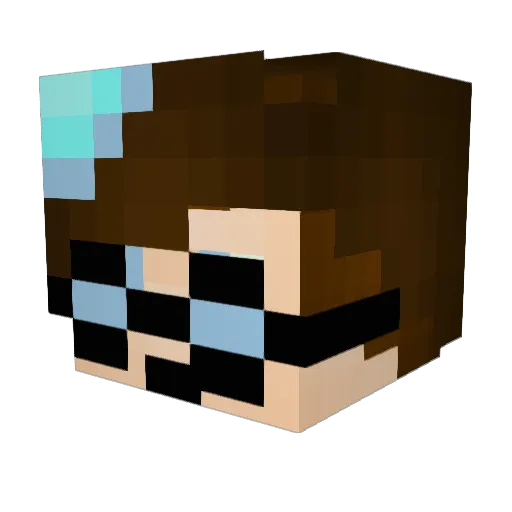 FrytikAyf_ Minecraft avatar head, 3D render