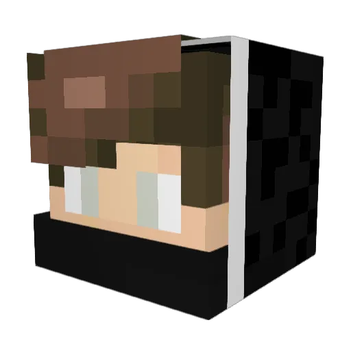 Frytixx Minecraft avatar head, 3D render