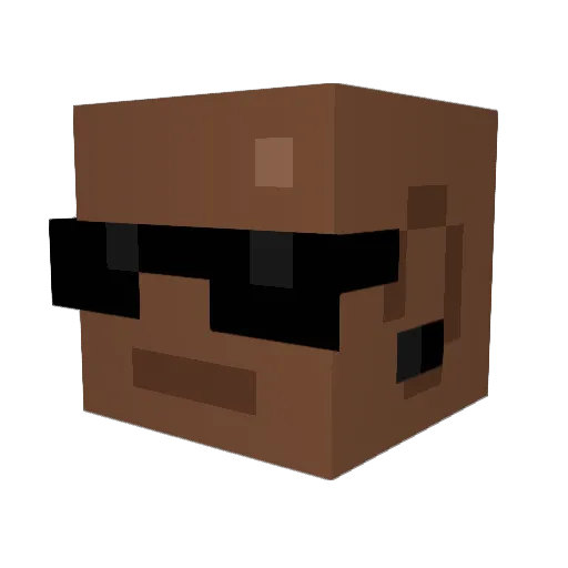Fryzeusz Minecraft avatar head, 3D render