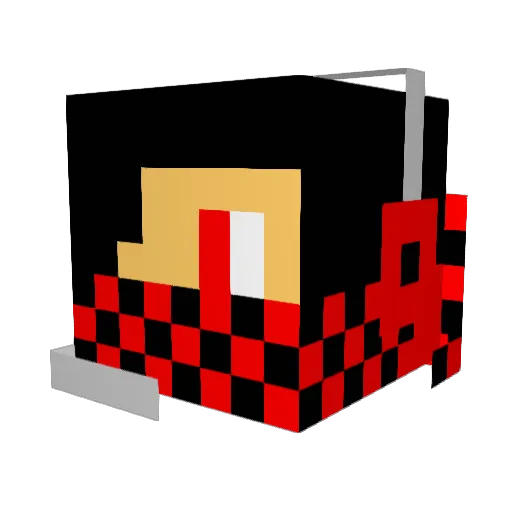 Fryzio Minecraft avatar head, 3D render