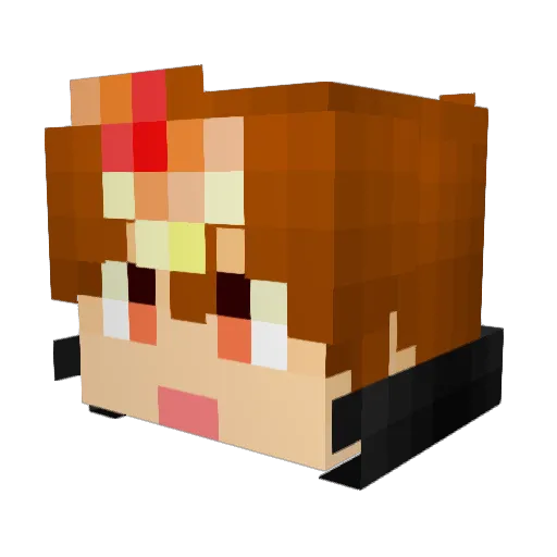 Fshenmef Minecraft avatar head, 3D render
