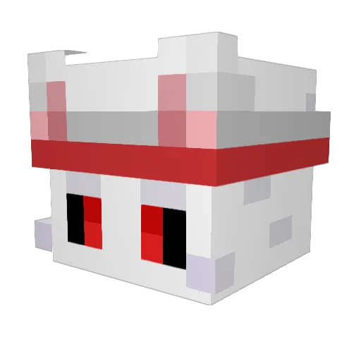 Fsnap Minecraft avatar head, 3D render