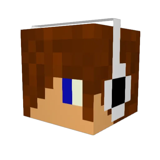 Ft33zy Minecraft avatar head, 3D render