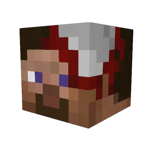 FtLudin Minecraft avatar head, 3D render