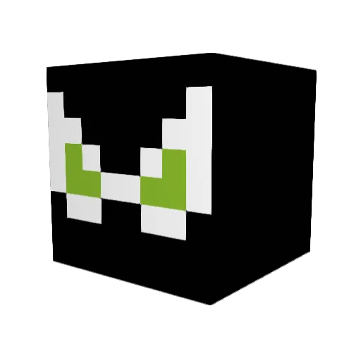 Fter Minecraft avatar head, 3D render