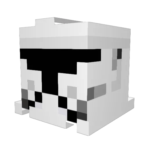 FtvD Minecraft avatar head, 3D render