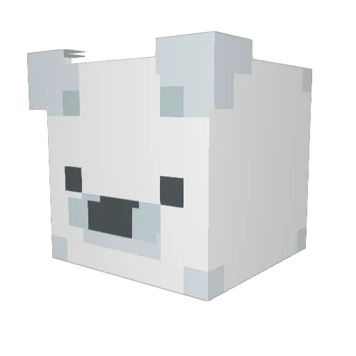 Ftwl Minecraft avatar head, 3D render