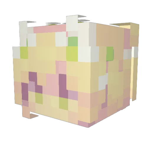 FtyLollipop Minecraft avatar head, 3D render