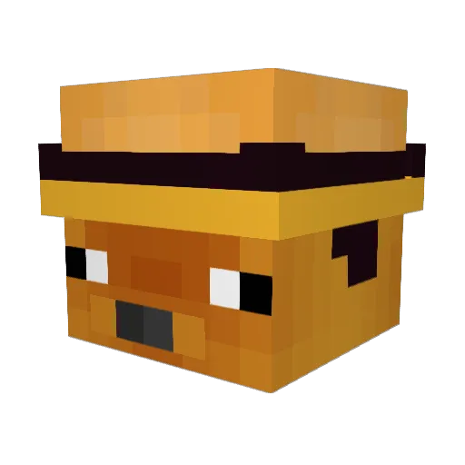FuFuMann Minecraft avatar head, 3D render