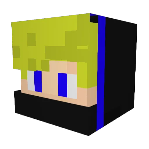 FuHaojun Minecraft avatar head, 3D render