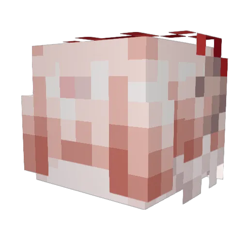 FuJoHisui Minecraft avatar head, 3D render