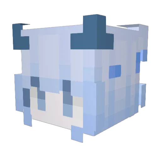 FuKan_L Minecraft avatar head, 3D render