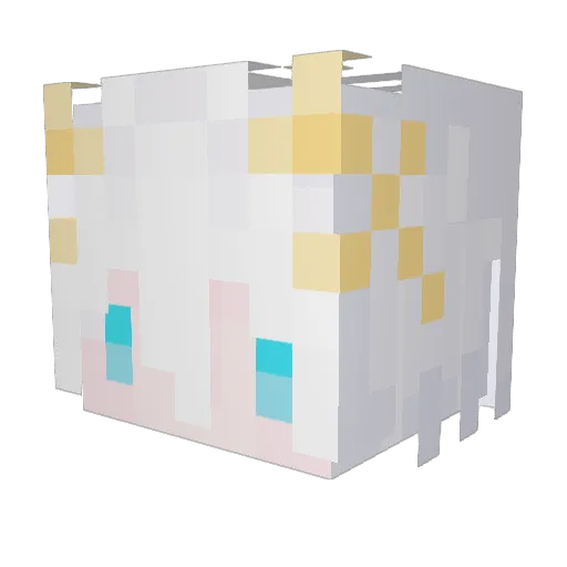 FuLight Minecraft avatar head, 3D render