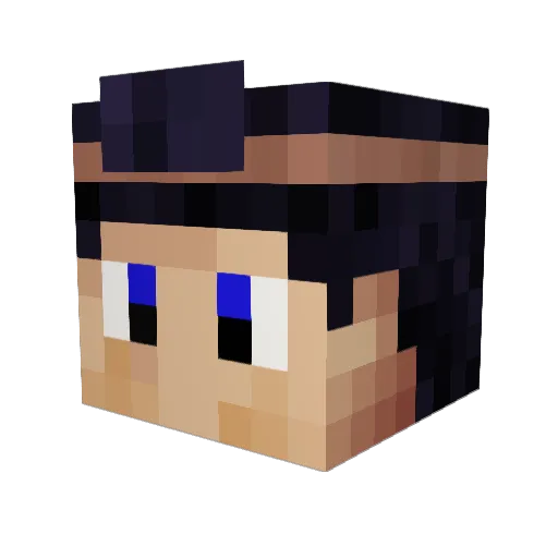 FuMy_ Minecraft avatar head, 3D render
