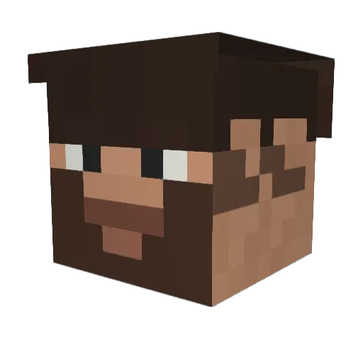 FuNzYFR Minecraft avatar head, 3D render