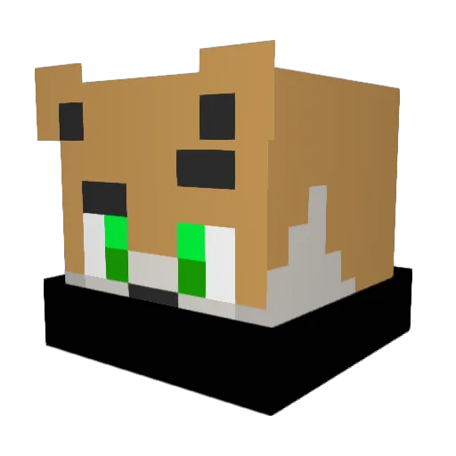 FuRIIXx Minecraft avatar head, 3D render