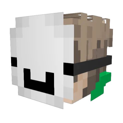 FuSsy1990 Minecraft avatar head, 3D render