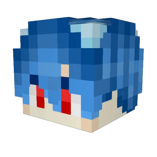 FuYanSang Minecraft avatar head, 3D render