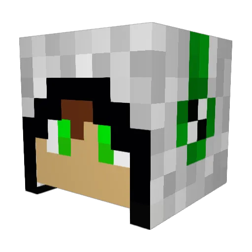 FuZe_Ic3y Minecraft avatar head, 3D render