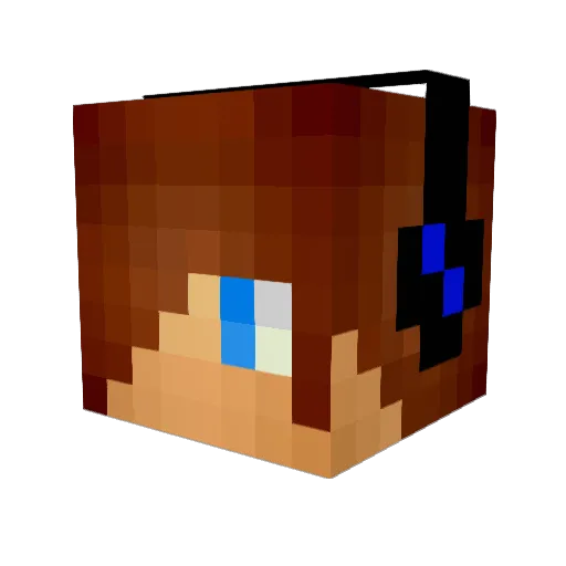 FuZionZ_Gaming Minecraft avatar head, 3D render